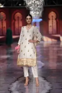 Jamila White Kaftan Cotton Dress For Women