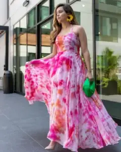 Cotton Dress By Aachho Named Pink Marshmello.